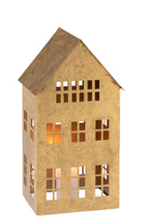 Porte-bougies House Sigma Iron Gold - (5698)